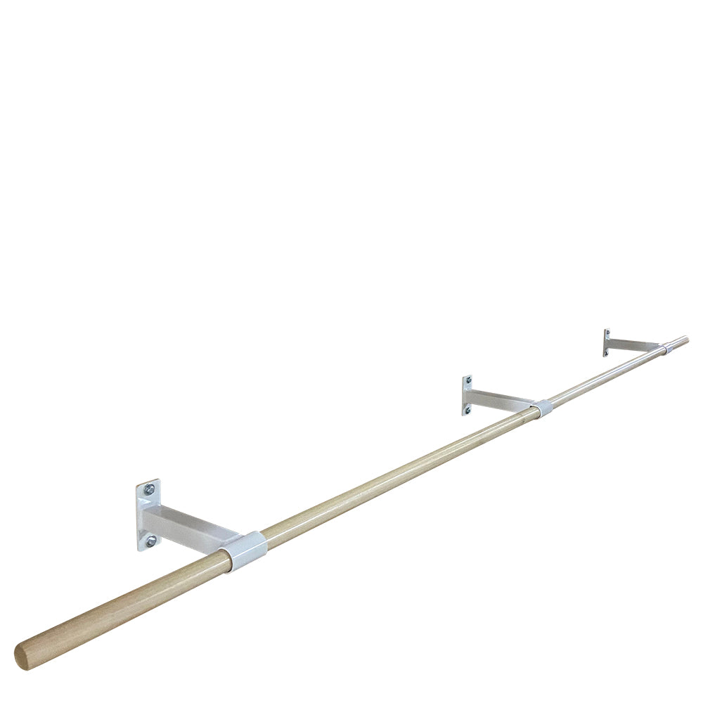 Ballet Barre 8 FT Long Single Wooden Bar White 1.5” Diameter, Kids and  Adults - Wall Mounted Ballet Barre Equipment Fixed Height, Home or Studio