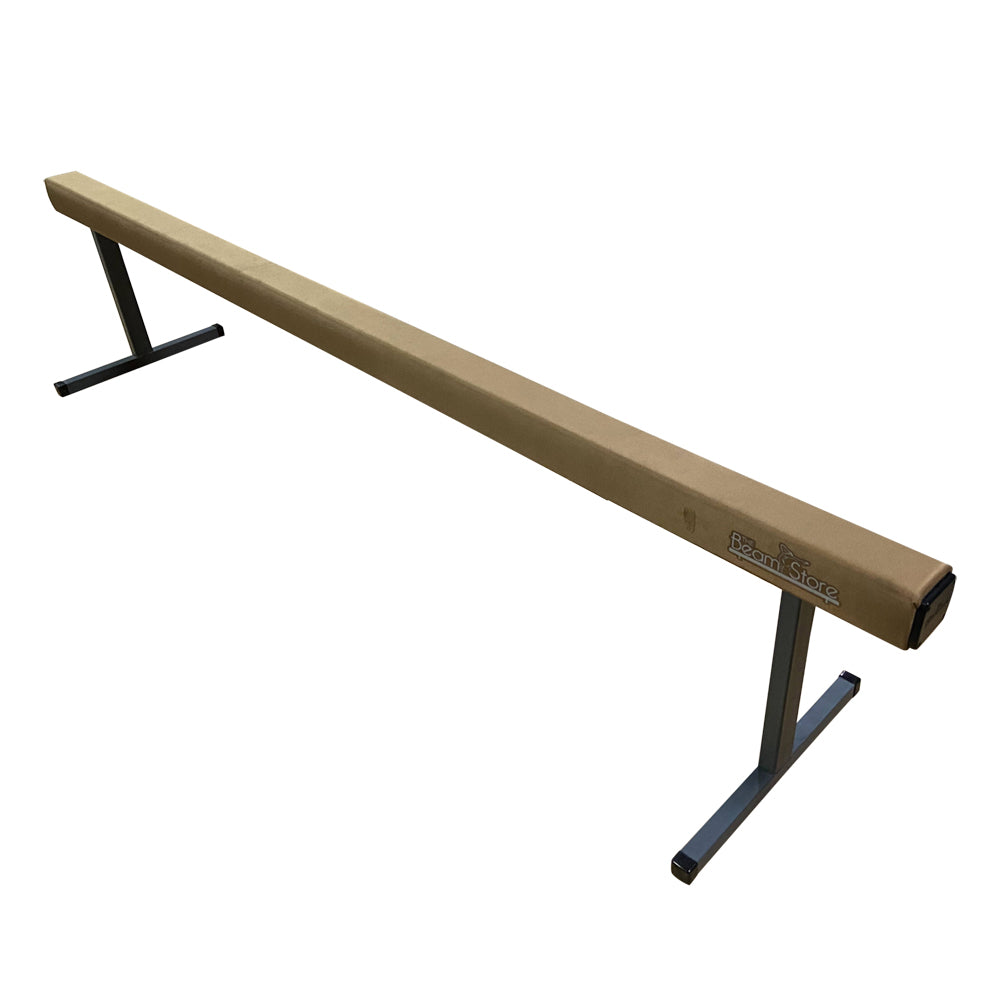 8ft Pro Series Suede Gymnastics Balance Beam with Raised Metal Legs